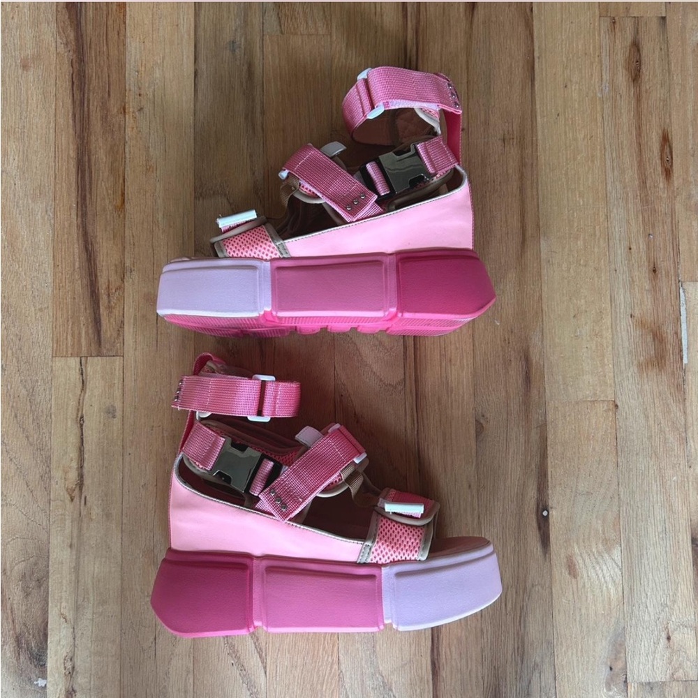 Anthony Wang pink chunky platform sandals size 37 - Picture 4 of 5